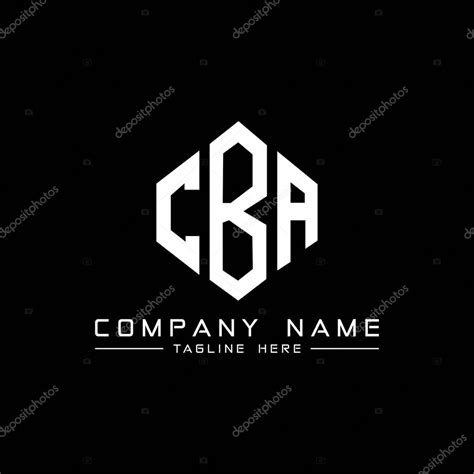 Diseño Del Logotipo De La Letra Cba Con Forma De Polígono Diseño Del