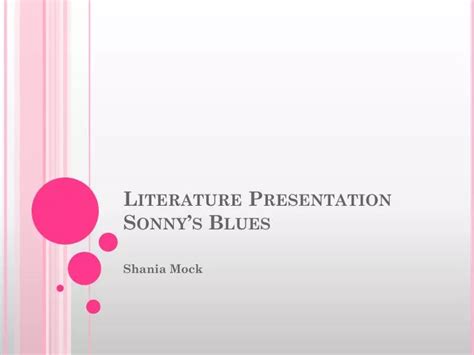 Ppt Literature Presentation Sonnys Blues Powerpoint Presentation
