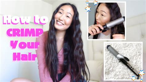 How I Crimp Hair Using Just A Curling Iron Super Easy Youtube
