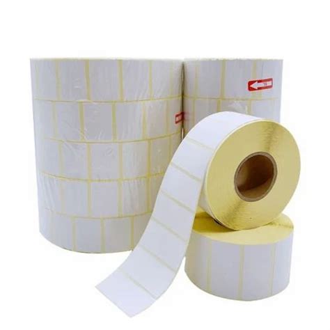 Plain Paper Barcode Label Stickers Packaging Type Roll White At Rs 0