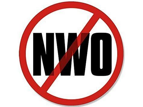 4x4 Inch Round No Nwo Sign Sticker Anti New World Order Ebay
