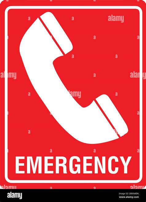 Emergency Calls Only Red Phone Vector Sign Stock Vector Image And Art Alamy