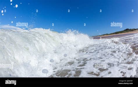 Beach Sand Ocean Sea Waves Shorebreak Crashing Swimming Encounter Of