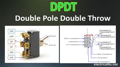 Dpdt Double Pole Double Throw Working Circuit Diagram Application