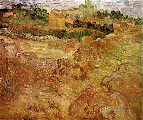 Wheat Fields With Auvers In The Background Vincent Van Gogh Painting In