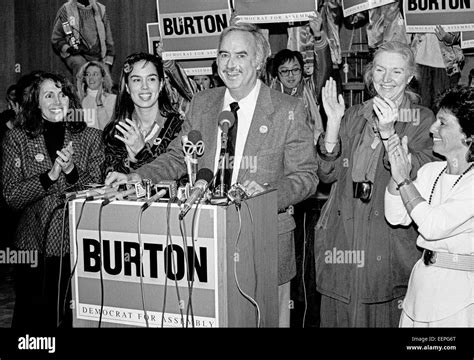 John Burton Kampagnen Für California State Assembly 11988 Stockfoto