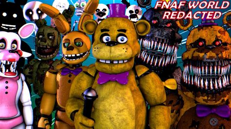 Fnaf World Redacted Unlocking The Final Characters Fredbear And