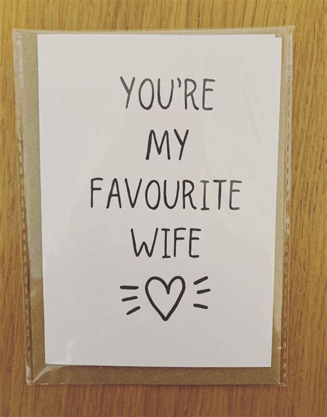 youre my favourite wife greeting card anniversary card etsy
