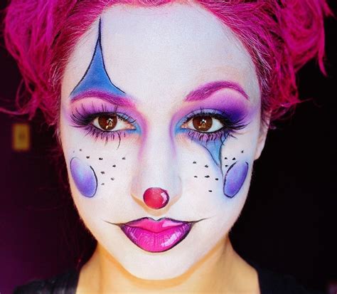 Pinky The Clown Makeup Tutorial Makeup Geek Face Painting ציורי