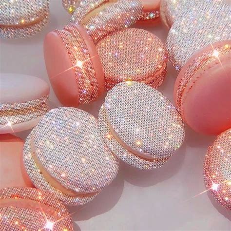 Shiny Macaroons Pink Tumblr Aesthetic Glitter Photography Pink
