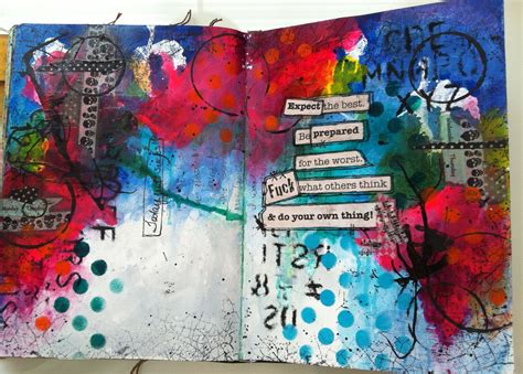 Art Journal Inspiration Expect The Best C Susie King Mixed
