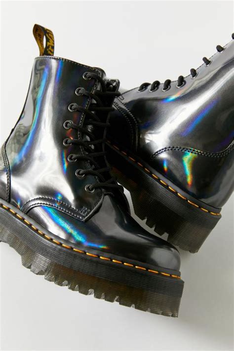 Dr Martens Jadon Hologram Leather Platform Boot Urban Outfitters