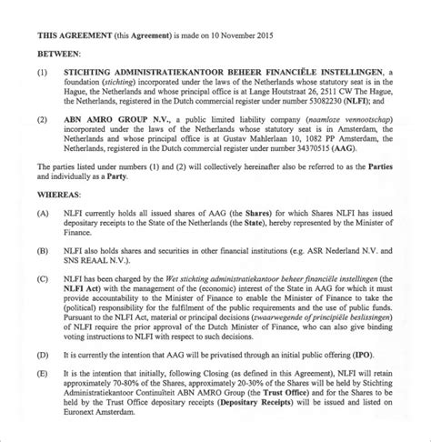 sample relationship agreement templates   ms word
