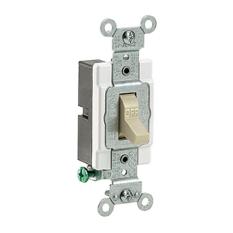 Leviton 20 Amp Commercial Grade Single Pole Toggle Switch In Ivory