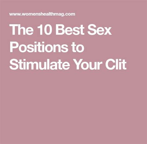 The Best Sex Positions To Stimulate Your Clit