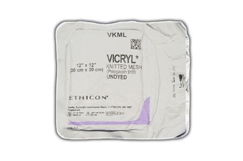Vkml Ethicon Vicryl Polyglactin 910 Undyed Knitted Mesh 300cm X 30