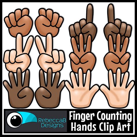 Finger Counting Hands Clip Art Multicultural Clip Art Skin Etsy Australia