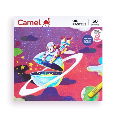 Camel Kokuyo Oil Pastel Reusable Plastic Box 50 Shades Buy Online