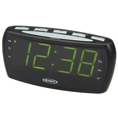 Jensen Amfm Alarm Clock Radio With Large Display Jcr 208 The Home Depot