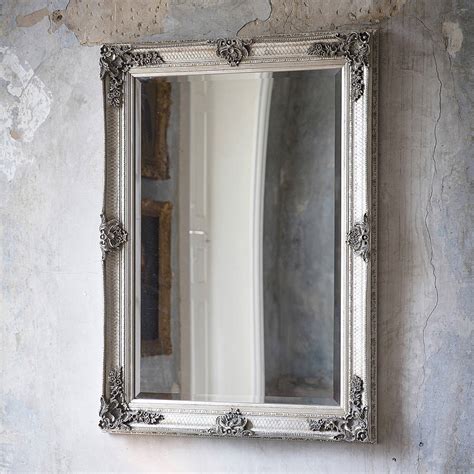 Decorative Antique Silver Wall Mirror By Primrose And Plum