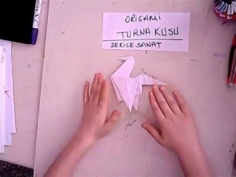 origami turna kuşu YouTube
