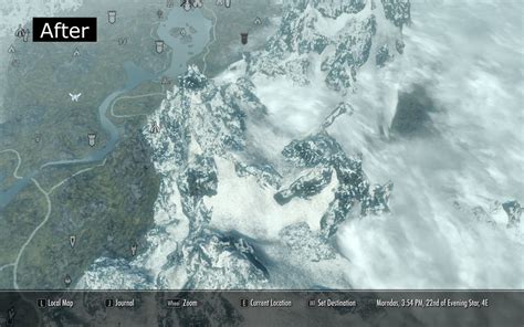 A Clear World Map With Clouds インターフェース Skyrim Mod データベース Mod紹介・まとめサイト