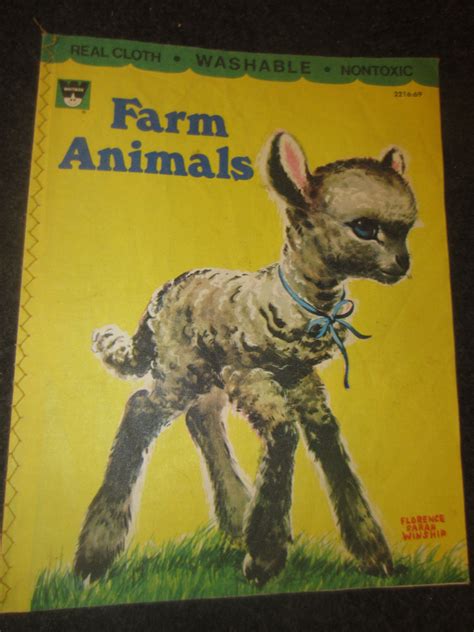 Vintage Baby 1956 Florence Sarah Winship Farm Animals Childrens Book