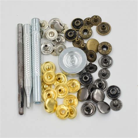 Snap Fasteners 12mm Packet 50 Snaps With Hand Setter Jasz It Up