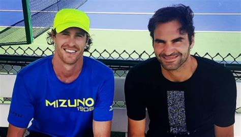 Kiwi Tennis Player Marcus Daniell Rubs Shoulders With Roger Federer