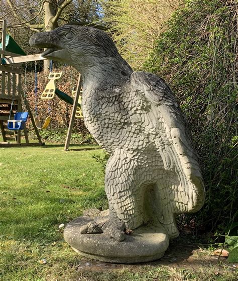 Antiques Atlas Fantastic Large Concrete Weathered Eagle Statue