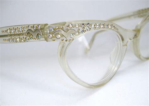 Vintage Womans Rhinestone Cat Eye Eyeglasses Sunglasses Fashion Eye