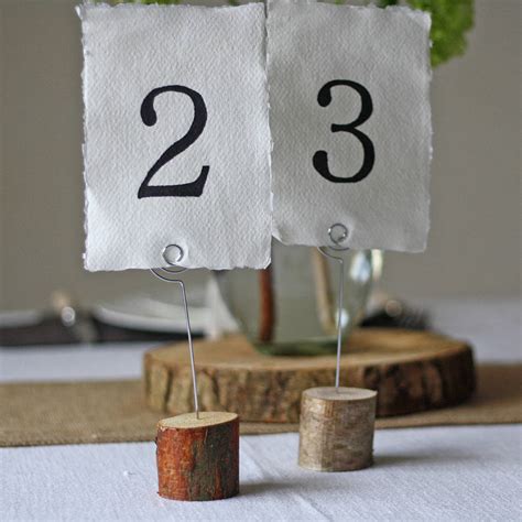 2197 card stand 3d models. Wooden Bark Card Holder With Wire Set Of Four By The Wedding Of My Dreams | notonthehighstreet.com