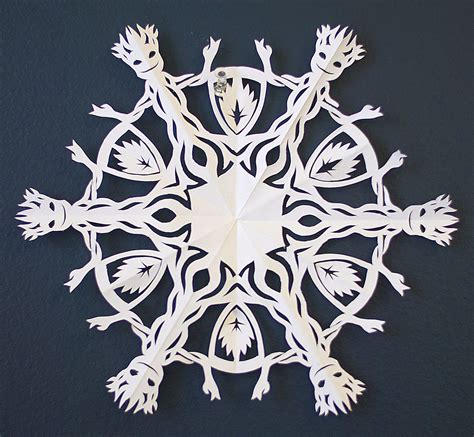 Groot From Guardians Of The Galaxy Paper Snowflake