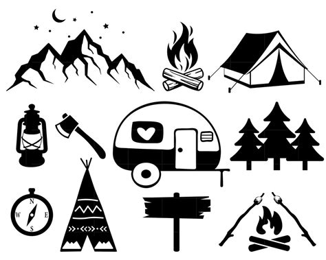 Camping SVG Bundle Adventure svg Camping Clipar Vector Happy Etsy España