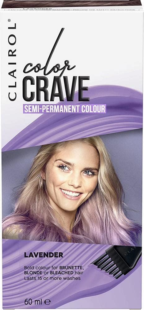 Clairol Colour Crave Semi Permanent Hair Dye Lavender 60ml Approved Food
