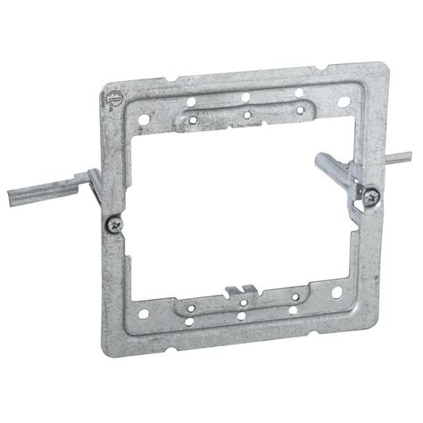 For use with between studs; RACO 2-Gang Silver Metal New Work/Old Work Interior Wall ...