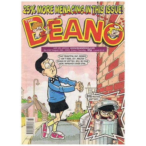 16th August 2003 Buy Now The Beano Issue 3187