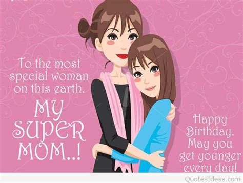 Happy Birthday cartoon super mom quotes