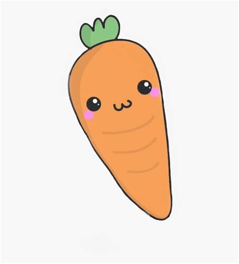 Carrot Challenge 🏆🏆 Kawaii Cute Carrot Drawing Free Transparent