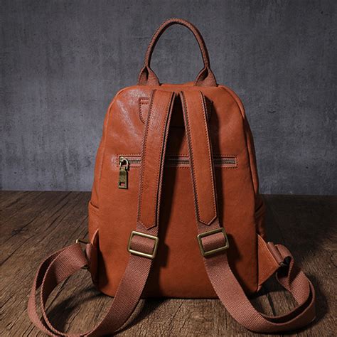 Womens Small Genuine Leather Backpack Bag Purse Trendy Backpacks For