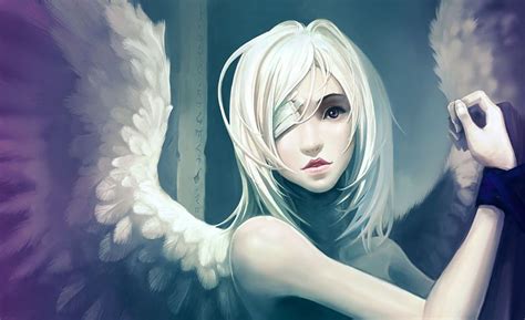 Fantasy Anime Angel Wings Feathers Bondage Mood Emotion Sad Sorrow Pain