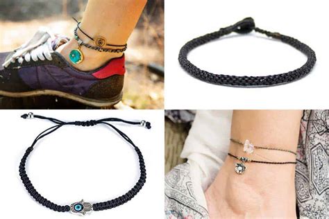 15 Black Thread Anklets That Will Look Great On You