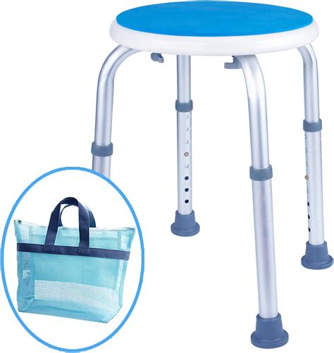 Medokare Padded Round Shower Stool Shower Seat For Seniors With Tote