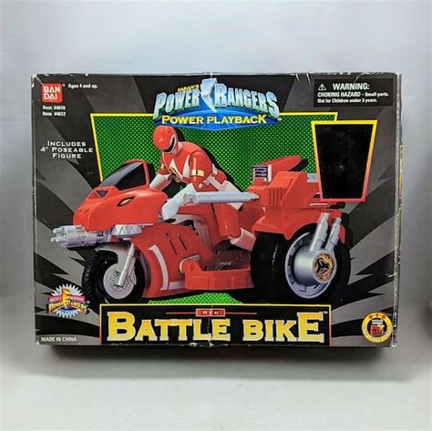 Power Rangers Power Playback Red Battle Bike W 4 Red Etsy
