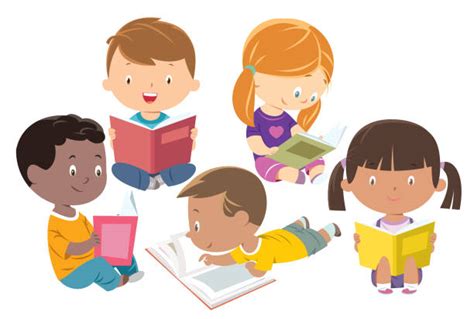 Children Reading Illustrations Royalty Free Vector Graphics And Clip Art