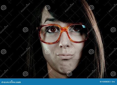 Nerdy Geek Face Stock Photo Image Of Geek Expression 9300830