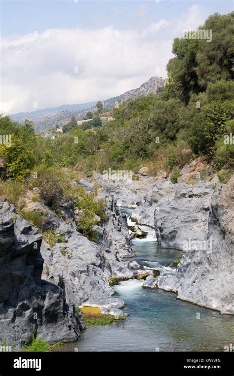 The Alcantara Gorge Sicily Europe Stock Photo Alamy