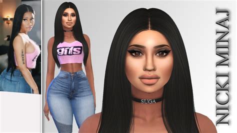 The Sims 4 Nicki Minaj Create A Sim Cc List Youtube