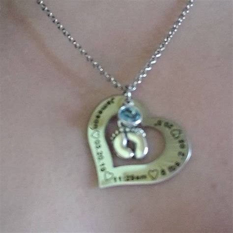 Maybe you would like to learn more about one of these? Personalized Silver Open Heart Baby Birth Stat Mom ...