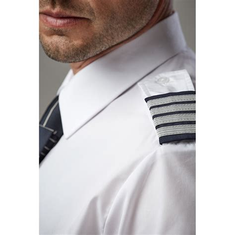 Long Sleeved Pilot Shirt In White Uniforms By Olino